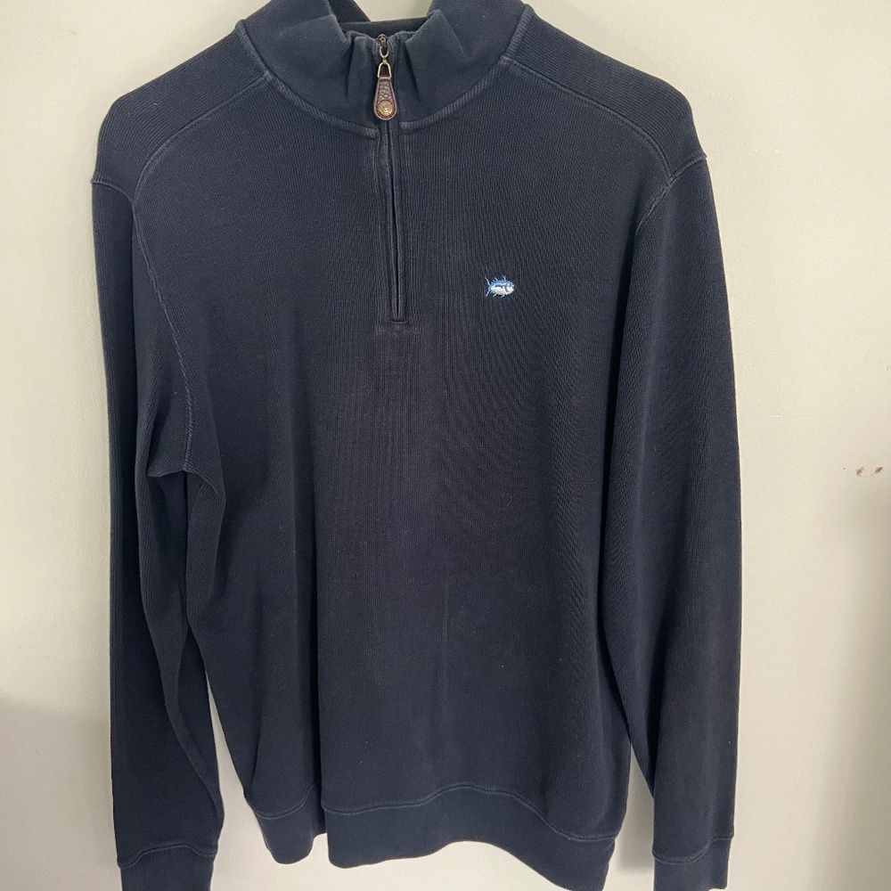Southern Tide Skipjack Blue 1/4 Pull Over Mens Size Small